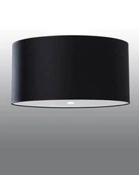 Plafon sufitowy Otto 50 czarny nowoczesny okrągły do salonu i sypialni E27