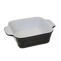 Kwadratowe ceramiczne naczynie do zapiekania 5five simply smart czarne do zapiekanek 13,4 cm