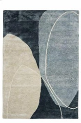 Dywan nowoczesny do salonu Glacier Blue 160x230 niebieski beżowy ręcznie tkany Carpet Decor