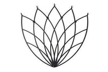 Nowoczesny wieszak ścienny do przedpokoju Lotos M Black POLYHEDRA czarny metalowy