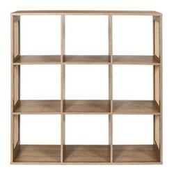 Regał na książki Klaus 9 półek naturalny minimalistyczny stojący do salonu i pokoju Intesi