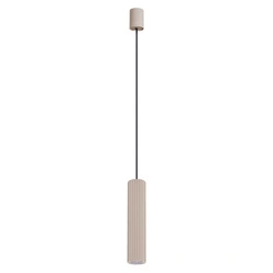 Lampa wisząca LED IVAR taupe tuba nad stół i wyspę do kuchni