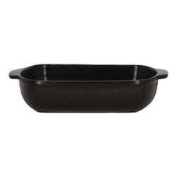 Ceramiczne naczynie do zapiekania Pimiento czarne prostokątne 38 cm do zapiekanek Intesi