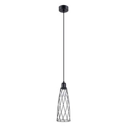 Lampa sufitowa wisząca SUBA 1 czarna industrialna nad stół do salonu SOLLUX LIGHTING