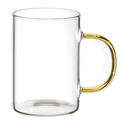 Szklanka do napojów Coloured Intesi żółta szklana 300 ml minimalistyczna do kuchni