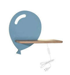 Kinkiet ścienny LED Balloon niebieski do pokoju dziecięcego klasyczny drewniany 4W Candellux