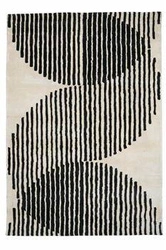 Dywan nowoczesny do salonu i sypialni Eclipse Ivory 160x230 czarno-biały ręcznie tkany