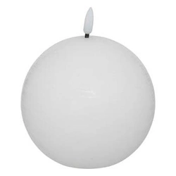 Świeca dekoracyjna LED Molia kula biała 10cm parafinowa na prezent Atmosphera