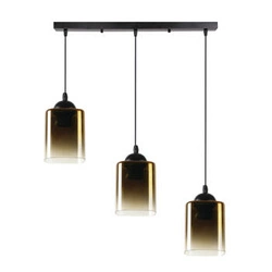 Lampa sufitowa Serena nowoczesna czarno-złota 3-punktowa do salonu i jadalni
