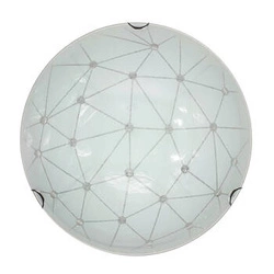 Plafon sufitowy Rock biały szklany okrągły nowoczesny do salonu kuchni 30 cm