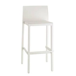 Hoker Kate nowoczesny biały 75 cm z oparciem do kuchni i ogrodu sztaplowany SCAB Design