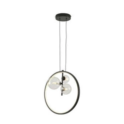 Lampa wisząca ORION RING LED czarna 40 cm nowoczesna nad stół do jadalni regulowana
