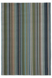 Dywan zewnętrzny Spectro Stripes Emerald Marine Rust 140x200 nowoczesny na taras łatwoczyszczący