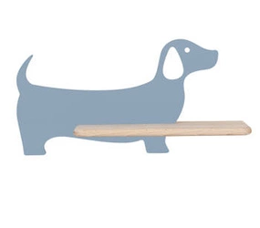 Kinkiet ścienny DOG niebieski LED 5W drewniany klasyczny do pokoju dziecięcego CANDELLUX