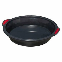 Forma do pieczenia okrągła 26cm silikonowa szara