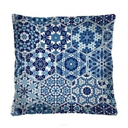 Poduszka dekoracyjna antyalergiczna Blue 40x40 do salonu i sypialni Intesi
