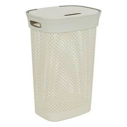 Kosz na pranie 60l do łazienki beżowy Purl 5five simply smart nowoczesny z tworzywa sztucznego