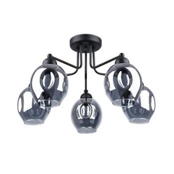 Żyrandol FILLAN 5 nowoczesny czarny lampa sufitowa do salonu i jadalni SOLLUX LIGHTING