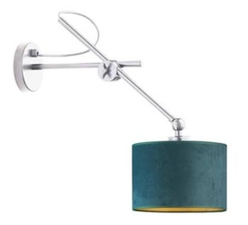 Kinkiet ścienny HAMILTON VELUR zielony ciemny nowoczesny welurowy do salonu i sypialni Lysne