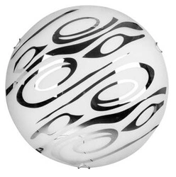 Plafon sufitowy biały okrągły szklany glamour Edgar 40 do sypialni i łazienki CANDELLUX