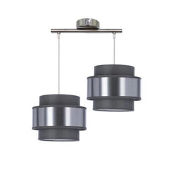 Nowoczesna lampa wisząca Hare szara srebrna regulowana do salonu i jadalni nad stół