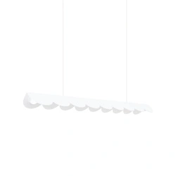 Lampa wisząca BISCUIT 100 biała LED nad stół do salonu 4000K