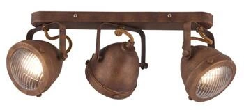 Lampa sufitowa Frodo nowoczesna regulowana 3-punktowa do salonu i sypialni rdzawa