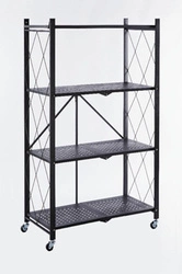 Regał metalowy na kółkach Lema czarny loftowy do garderoby i przedpokoju Intesi 122 cm