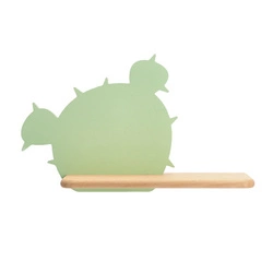 Kinkiet ścienny LED Cactus 3 zielony do pokoju dziecięcego drewniany dekoracyjny 4000K