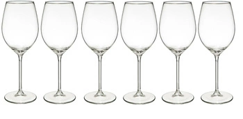 Zestaw 6 kieliszków do wina Lina 410ml    szklane