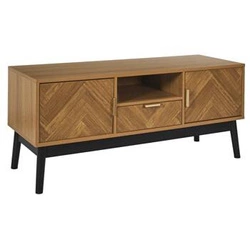 Szafka RTV drewniana Felix 110 cm nowoczesna stojąca do salonu skandynawska Intesi