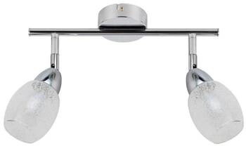 Lampa sufitowa LED Rico biała szklana regulowana do salonu i kuchni 2-punktowa