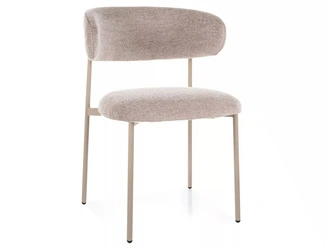 Krzesło Pasco Slim beżowe tapicerowane nowoczesne do jadalni Intesi