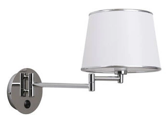 Kinkiet ścienny Lawa Candellux biały chrom nowoczesny do salonu sypialni jadalni 41 cm