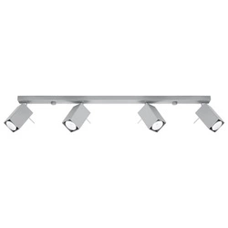 Plafon sufitowy MERIDA szary 4xGU10 nowoczesny metalowy do salonu i kuchni Sollux