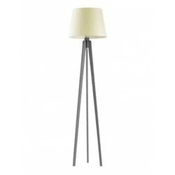 Lampa podłogowa CURACAO abażur ecru stelaż popielaty