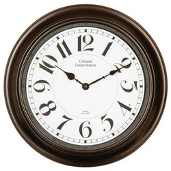 Zegar ścienny retro Moldi 40 cm brązowy do salonu rustykalny Atmosphera