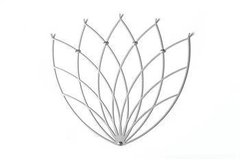 Nowoczesny wieszak ścienny Lotos POLYHEDRA biały metalowy do przedpokoju lub sypialni