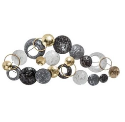 Dekoracja ścienna metalowa Lali 90 cm złota glamour ozdoba na ścianę do salonu i jadalni