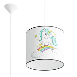 Lampa wisząca UNICORN 30 nowoczesna do pokoju dziecięcego z motywem jednorożca 30 cm