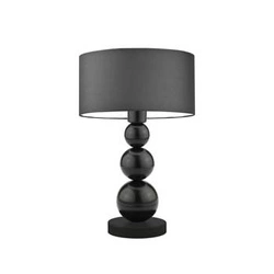 Lampka nocna HONOLULU nowoczesna z abażurem grafitowym do sypialni i salonu LYSNE 41 cm