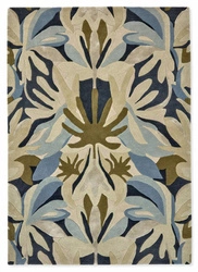 Dywan do salonu Melora Hempseed Exhale 250x350 wełniany nowoczesny glamour kwiatowy multikolor