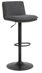 Hoker Flynn nowoczesny tapicerowany z oparciem regulowany obrotowy szary ciemny do kuchni Actona