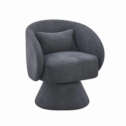 Fotel kubełkowy Veran welurowy szary nowoczesny fotel do salonu