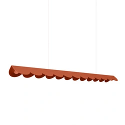 Lampa wisząca LED BISCUIT ochra czerwona nad stół do salonu