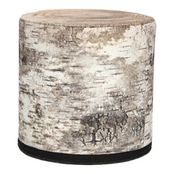 Pufa okrągła Birch Intesi multikolor nowoczesna do salonu i sypialni z filcu 40 cm