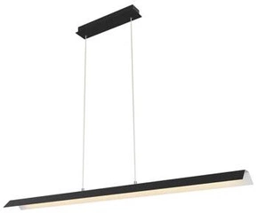 Lampa wisząca LED Kalamos czarna nowoczesna regulowana 123 cm do salonu nad wyspę