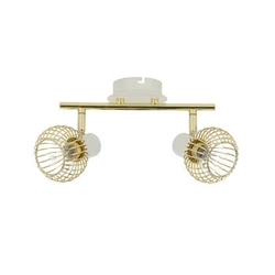 Lampa sufitowa Oslo listwa 2x40W E14 biały/złoty