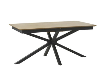 Stół rozkładany do jadalni Resul 200 cm nowoczesny dąb artisan na czarnych nogach