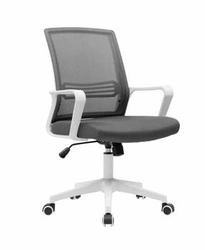 Fotel obrotowy Calmo szary Intesi do biura i gabinetu nowoczesny z podłokietnikami na kółkach